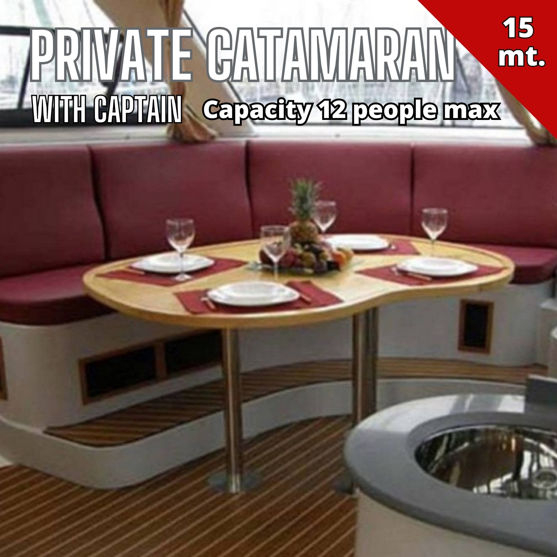 boat hire gran canaria - damiluvi - private catamaran rental - interior living room