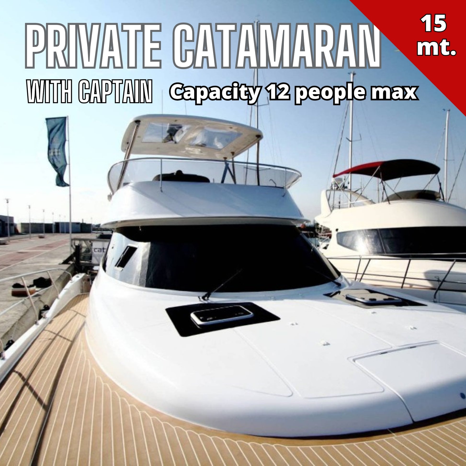 boat hire gran canaria - damiluvi - private catamaran rental - front of the boat