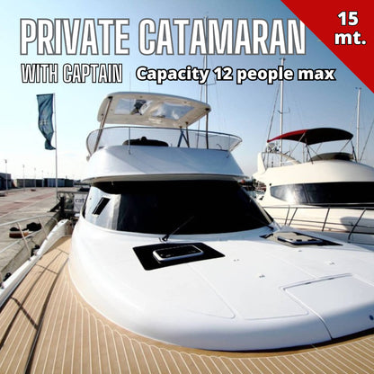 boat hire gran canaria - damiluvi - private catamaran rental - front of the boat