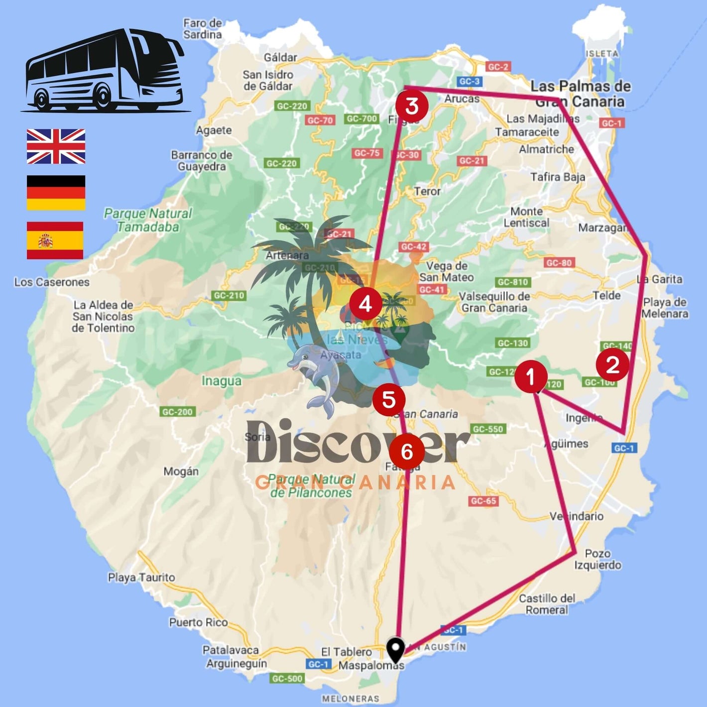 gran canaria bus tour - vip tour