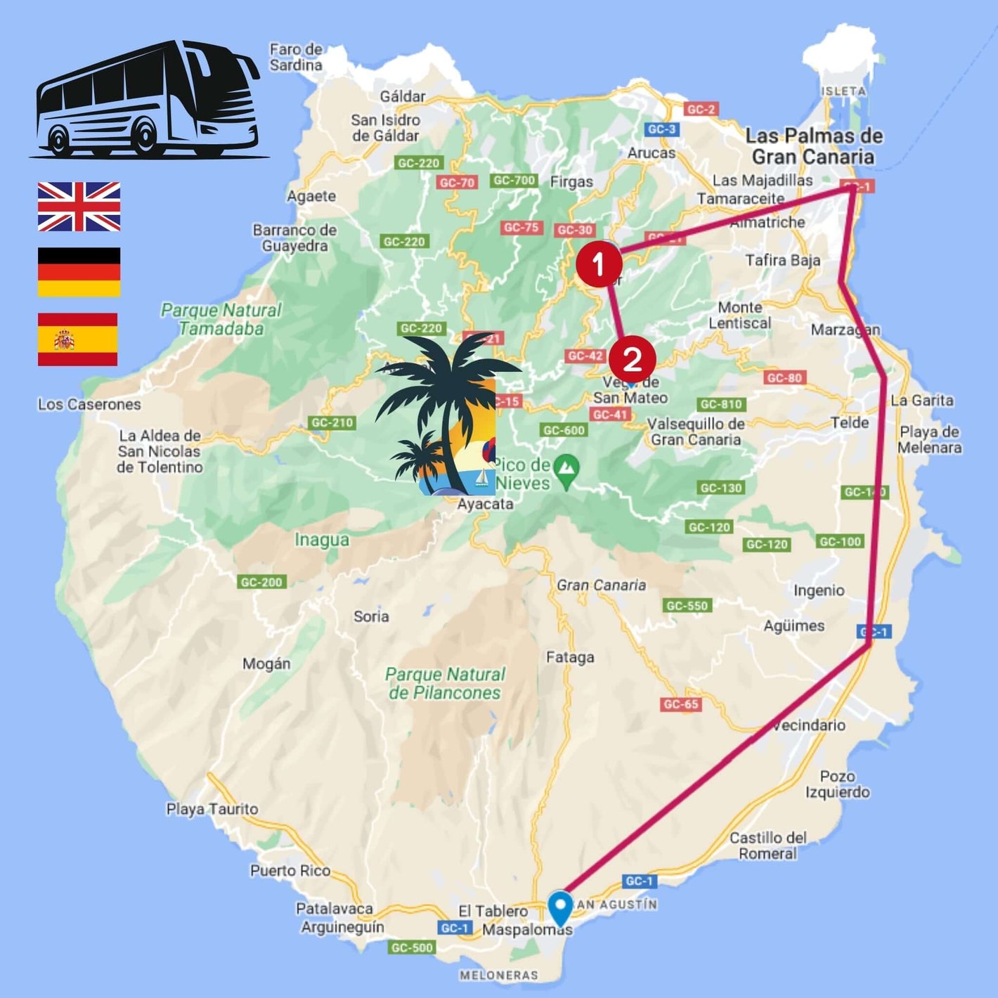 gran canaria bus tour - sunday markets