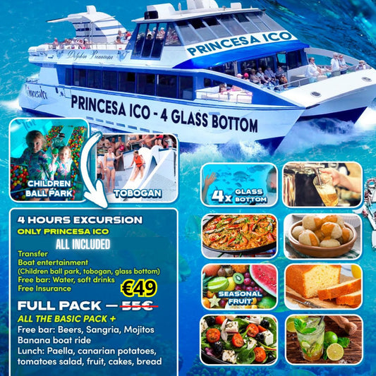 glass bottom boat pricess ico, gran canaria